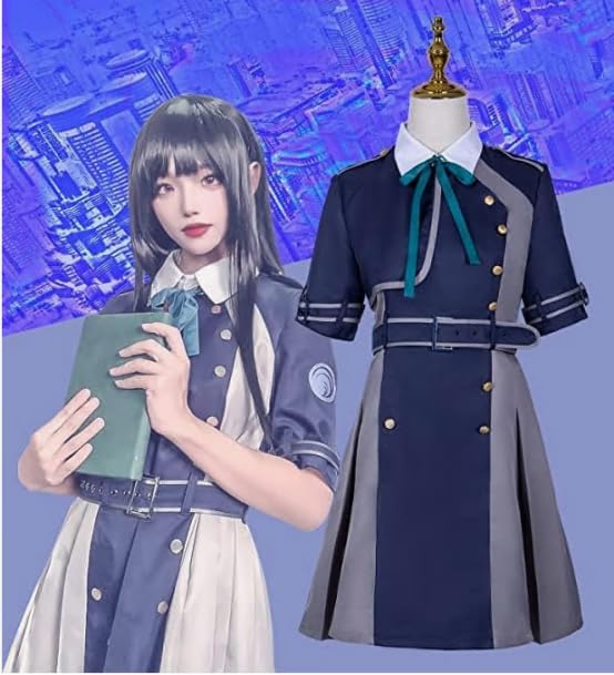 リコリスリコイル　井ノ上たきな　コスプレ　リコリコ　セカンド　制服　ネイビー Amazon.co.jp: リコリスリコイル コスプレ 衣装 井ノ上たきな